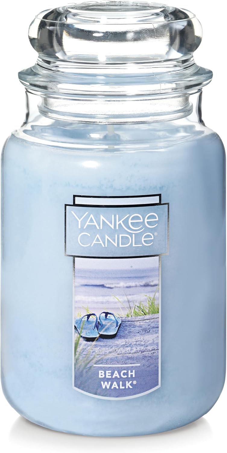 Yankee Candle Scented Candle, Sage & Citrus, Original Large Jar Candle, 110-150 Hours of Burn Time, 22 oz.
