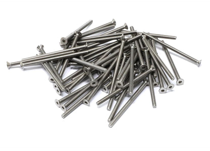 iexcell 5 Pcs M8 x 80mm Thread Pitch 1.25 mm Stainless Steel 304 Hex Socket Flat Head Cap Screws Bolts Kit