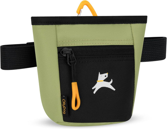 OllyDog Goodie Treat Bag, Dog Treat Pouch, Waist Belt Clip for Hands-Free Training, Magnetic Closure, Dog Training and Behavior Aids, Three Ways to Wear (Palm) - PuriLite