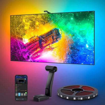 Smart RGBIC TV LED Backlight with Dual Camera System | Color-Matching Ambient Lighting for 55–65 Inch TVs - PuriLite