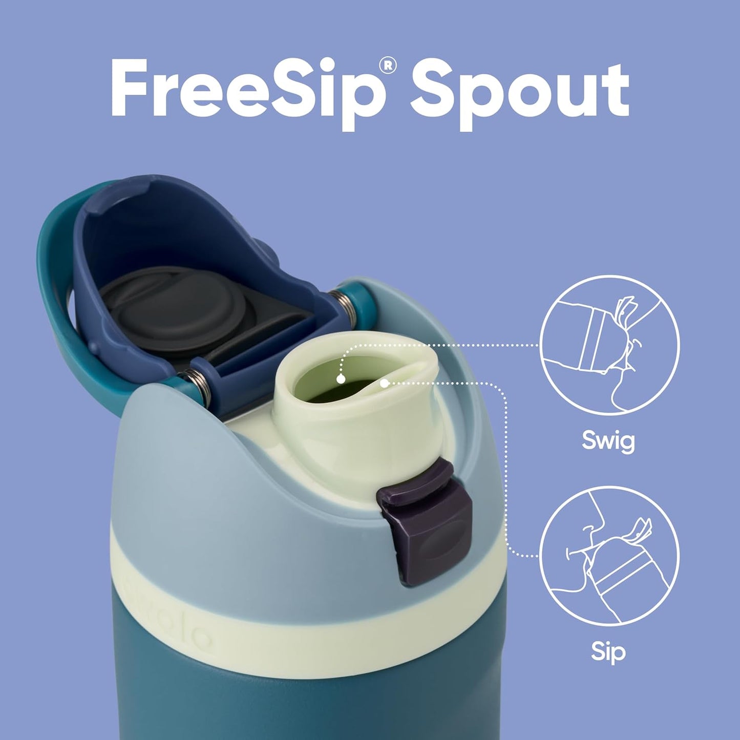 Owala FreeSip Insulated Stainless Steel Water Bottle with Straw for Sports, Travel, and School BPA-Free Sports Water Bottle, 24 oz, Beach House