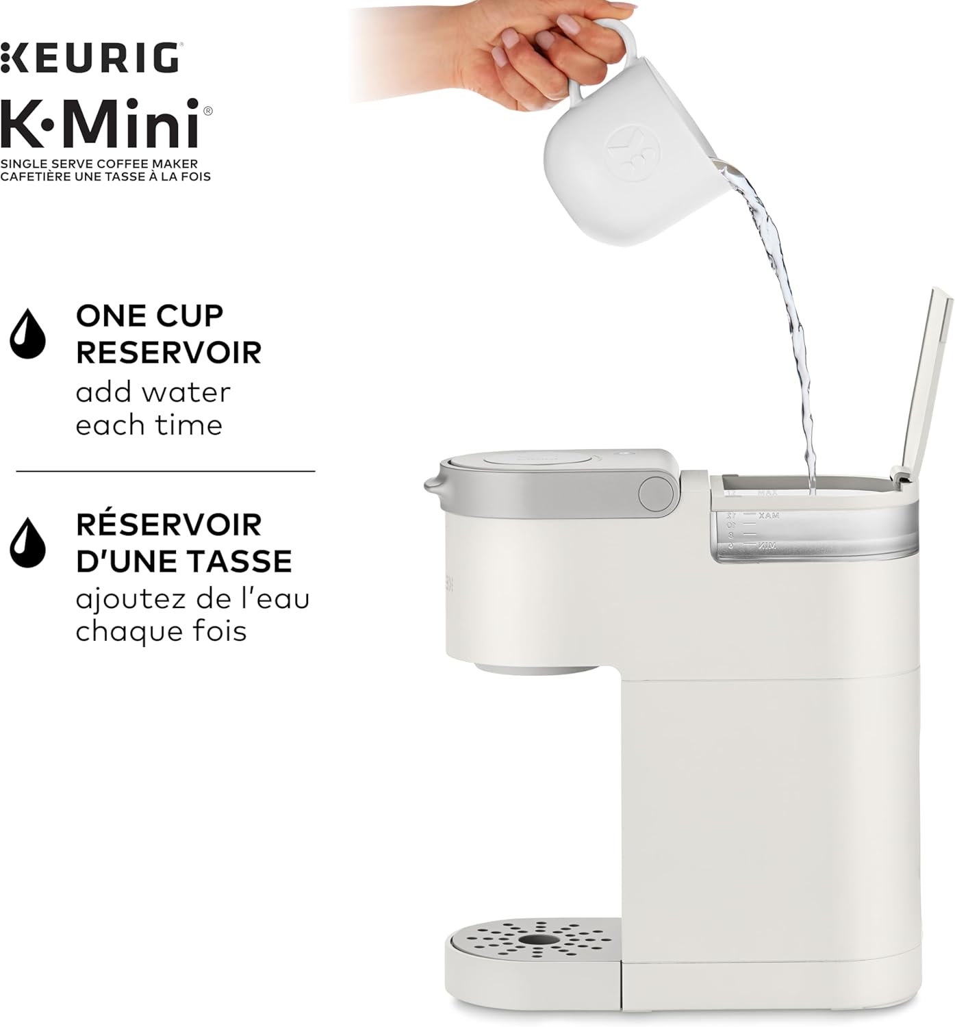 Keurig K-Mini Single Serve K-Cup Pod Coffee Maker, Featuring An Ultra-sleek Design, Warm Stone
