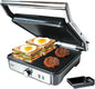 Sandwich Maker, Perborisy 4 Slice 1500w Panini Press Grill with Non-Stick Coated Plates 180-Degree Opening to Fit Any Food Size Stainless Steel Surface and Removable Drip Tray