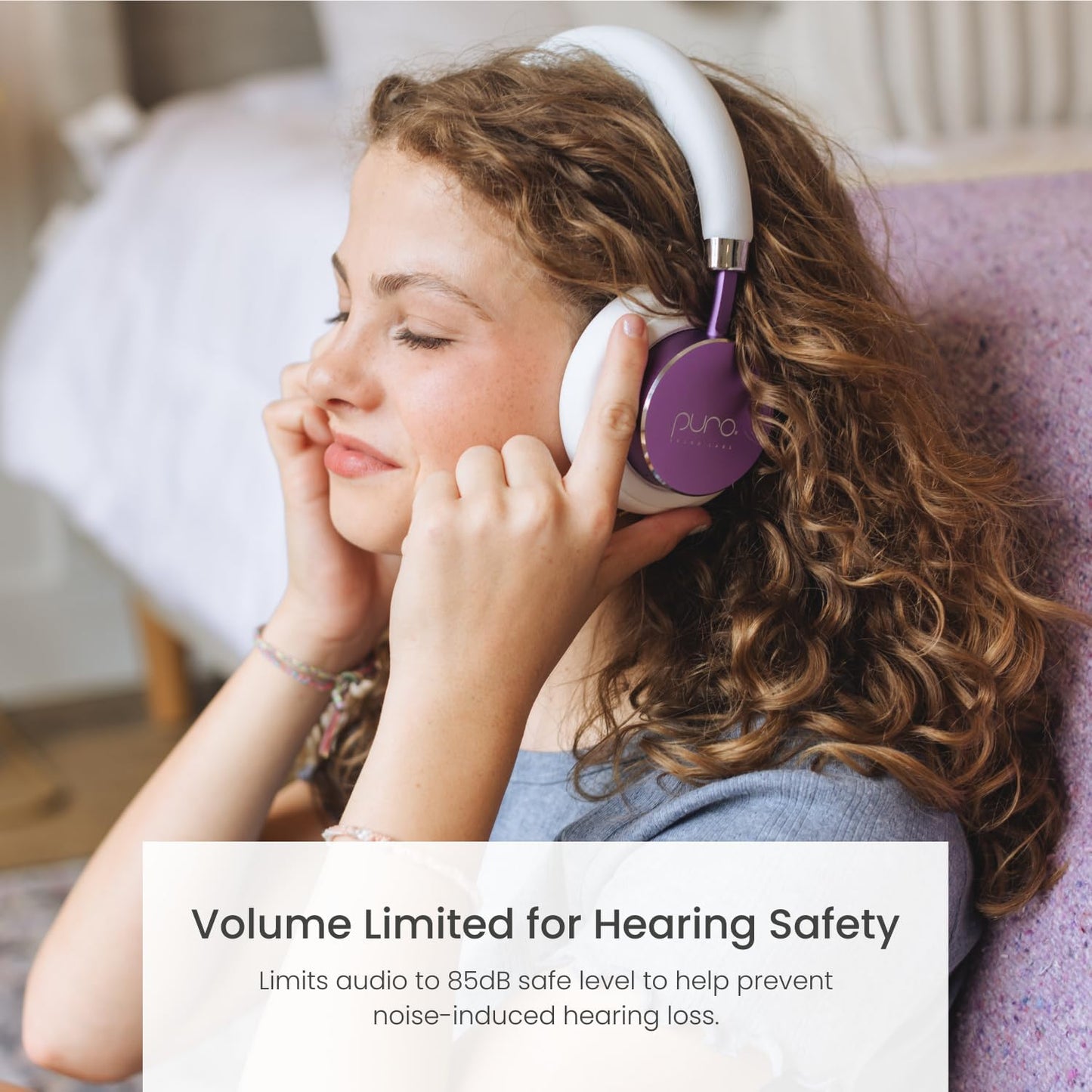 Puro Sound Labs BT2200 Plus Volume Limited Kids’ Bluetooth Headphones (Blue)