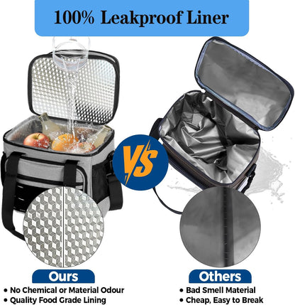 Lunch Box Cooler Bag - Insulated Tactical Lunchbox for Men - XLarge Lunch Pail Lunch Kit for Adults Work Outdoor Shifts Trips Black Camo 25L