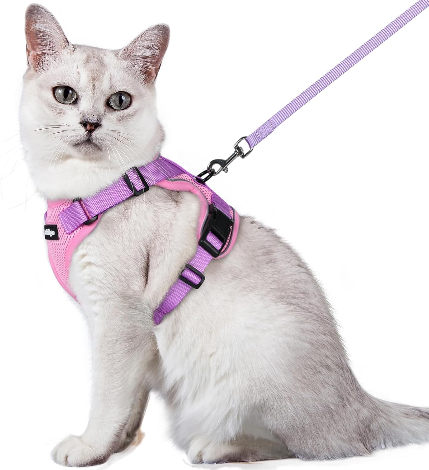 rabbitgoo Cat Harness and Leash for Walking, Escape Proof Soft Adjustable Vest Harnesses for Small Medium Cats, Easy Control Breathable Reflective Strips Jacket, XS, Black