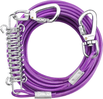 Dog Tie Out Cable Chew Proof, Long Dog Leash 30FT, Dog Runner for Yard Heavy Duty, Dog Chains for Outside, Sturdy Long Line Lead for Dogs Training Outdoor in Yard or Camping