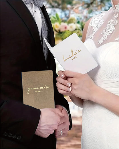 GroomBrideGifts Wedding Vow Book for His and Hers, Soft Touch, Perfectly Sized Bride and Groom Vow Books, Wedding Essentials, Wedding Registry Ideas, His and Hers Gifts