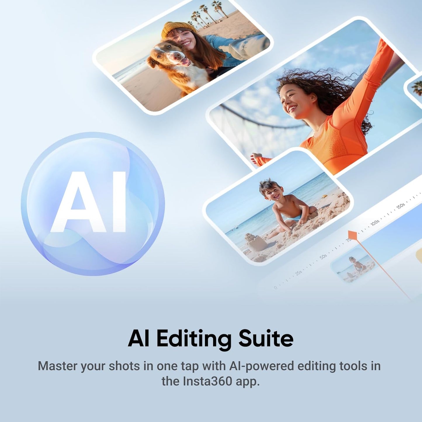 Insta360 Flow 2 White Gimbal Stabilizer for Smartphone - Foldable AI Phone Gimbal, AI&Multi-Person Tracking, Built-in Tripod/Selfie Stick, Remote Control, iPhone/Android Phone Stabilizer, Travel&Vlog