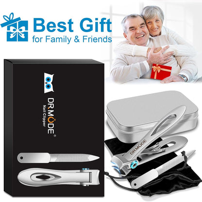 Nail Clippers for Men Thick Nails -DRMODE Heavy Duty Large Toenail Clippers for Thick Nails with Wide Jaw Opening, Ultra Sharp Stainless Steel Finger Nail Clippers Cutter for Tough Nails,Seniors,Adult
