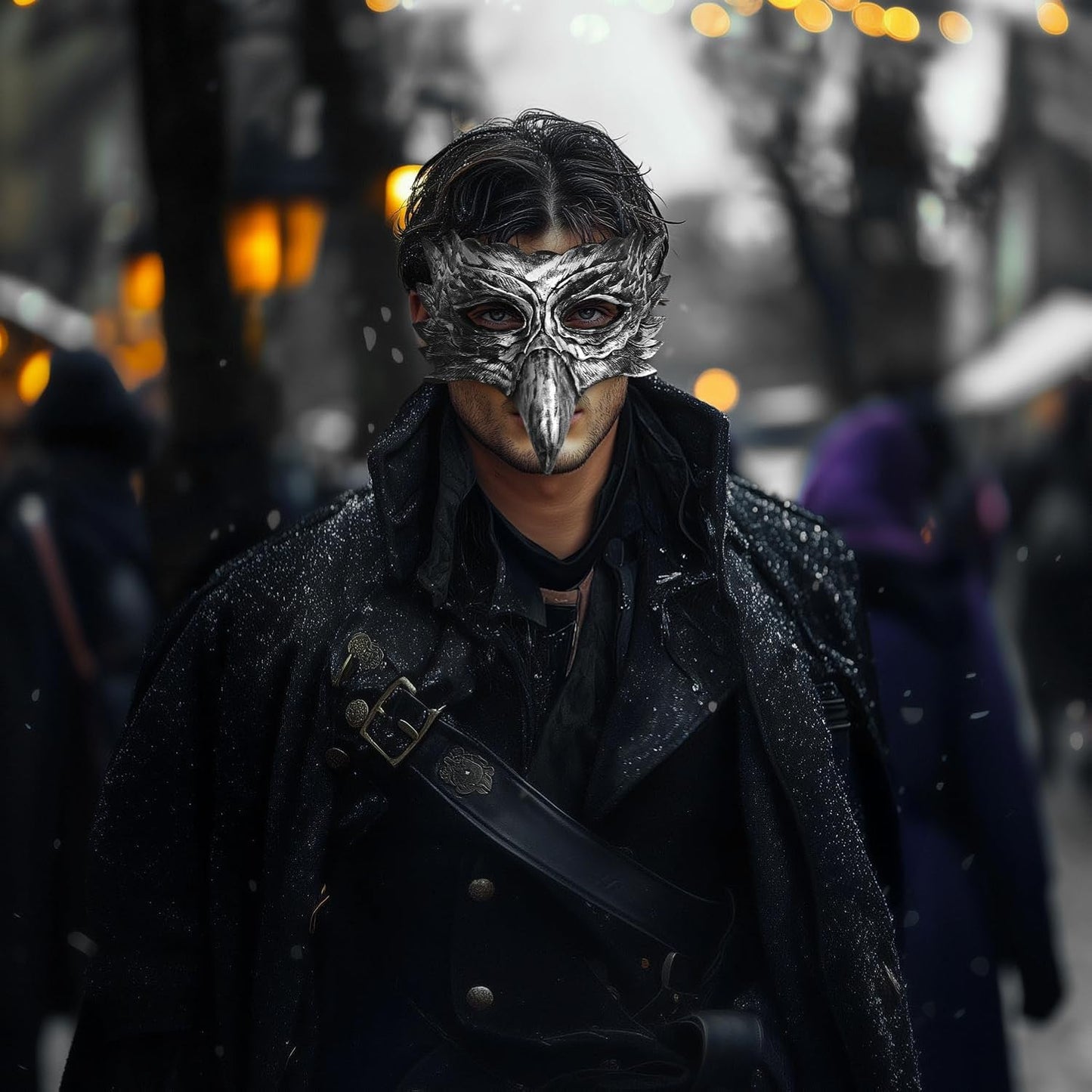 lckellong Halloween Eagle Cosplay Mask Bird Beak Costume Mask Masquerade Half Mask Mardi Gras Day Party Supplies