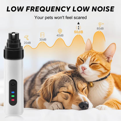 Heusom Silent Groom Pro Nail Grinder, Pet Nail Trimmer, Rechargeable USB Charging Pet Nail Grinder for Dogs and Cats, Pet Paws Grooming Smoothing Tool (1pcs)
