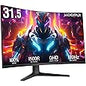 SANSUI 32 Inch Curved 240Hz Gaming Monitor with Speakers, High Refresh Rate FHD 1080P Gaming PC Monitor Curved 1500R, 1ms(MPRT), HDR, HDMI DP, Metal Stand, VESA Compatible (ES-G32C3F DP Cable Incl.)