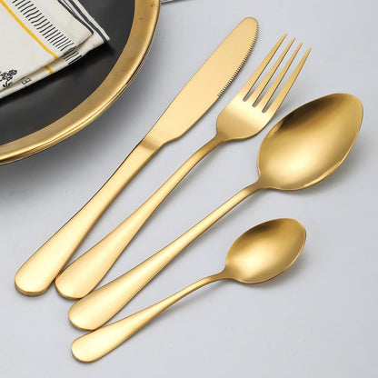 Purilite Select 24-Piece Gold Silverware Set