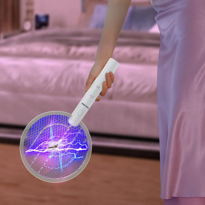 PALONE Bug Zapper Racket 3000V Electric Swatter 3 Layers Lamp Indoor Zapper Without Waving Hands for Kitchen, Home, Garden and Outdoors