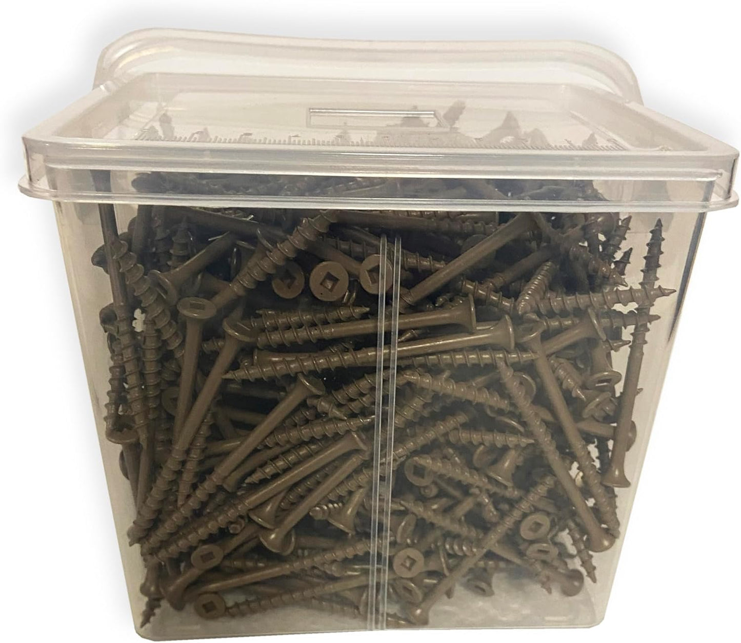 #8 x 3" Deck Screws | Square Drive | Bugle Head | Brown Ruspert | 100pcs Box