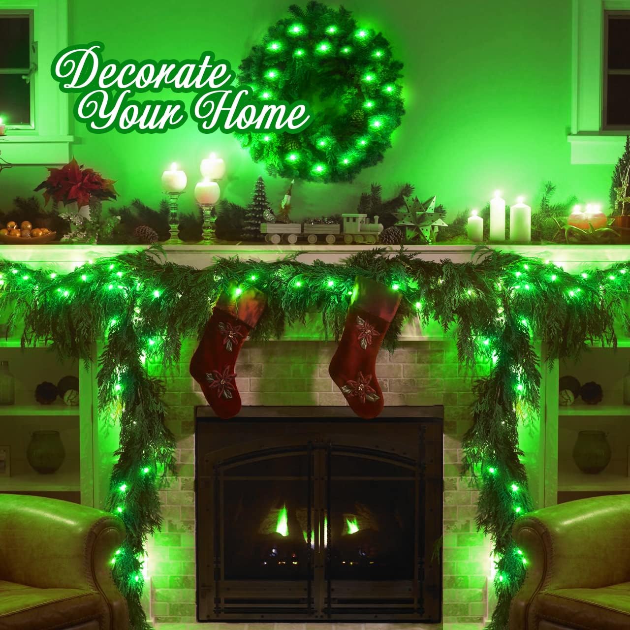 JMEXSUSS 66ft 200 LED Halloween Lights Outdoor, Orange String Lights Clear Wire, 8 Modes Orange Halloween Christmas String Lights Plug in for Tree Indoor Patio Garden Thanksgiving Decorations