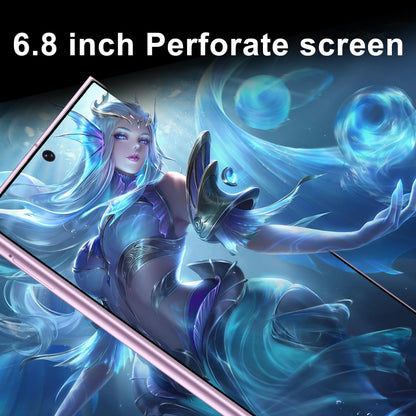 Unlocked Cell Phones Smartphone Unlocked Phones 8+256GB 6.8" HD Screen Dual SIM 108MP+48MP Camera and Built-in Pen (Violet)