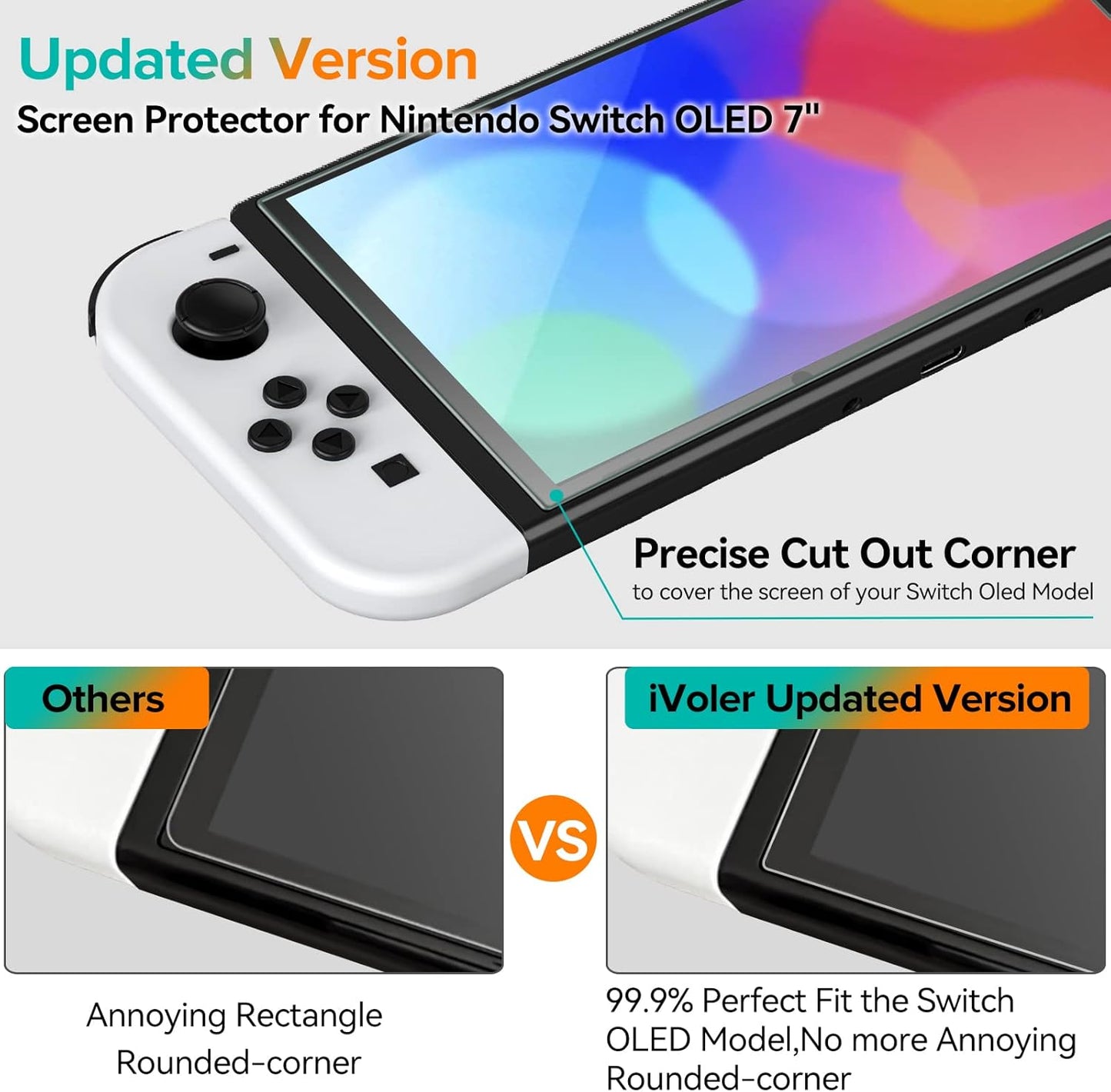 ivoler 4-Pack Screen Protector Tempered Glass for Nintendo Switch 2 Model 2025 with [Alignment Frame] Accessories Transparent HD Clear Anti-Scratch Screen Protector for Nintendo Switch 2, 7.9-Inch