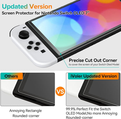 ivoler 4-Pack Screen Protector Tempered Glass for Nintendo Switch 2 Model 2025 with [Alignment Frame] Accessories Transparent HD Clear Anti-Scratch Screen Protector for Nintendo Switch 2, 7.9-Inch