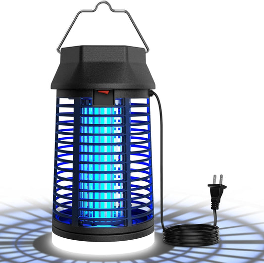 ZENLEA Bug Zapper Outdoor with LED Light, Bug Zapper Indoor, 4200V Mosquito Zapper Outdoor,Waterproof Mosquito Killer, Electric Fly Zapper Fly Traps for Camping Backyard Patio Garden, Plug-in