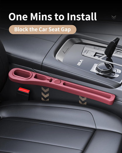 MBERFITU 2 Pack Car Seat Gap Filler Organizer, PU Leather Seat Crevice Blocker Fill The Gap Between Seat and Center Console Stop Things from Dropping (Updated Version)