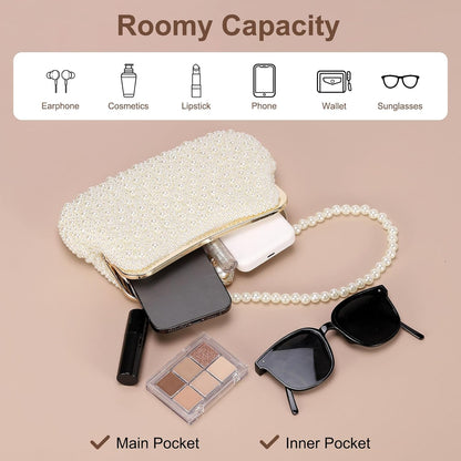 DTGN Clutch Purse Evening Clutch Bag Handbag Cross Body Bag for Women Formal Wedding Club Party