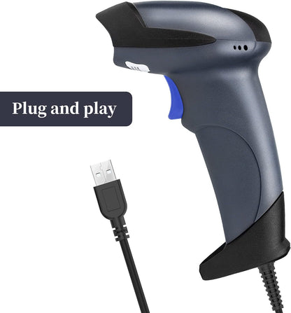 NETUM Wired QR Code Scanner, USB 1D 2D Handheld Barcode Scanner Compatible for Laptops, Computers, Cashier POS System (2D-M5S)