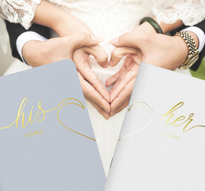 LSSH GmbH Vow Books - His and Hers Wedding Essentials, 28 Pages, 5.5" X 4" (Dark Green & Sage)