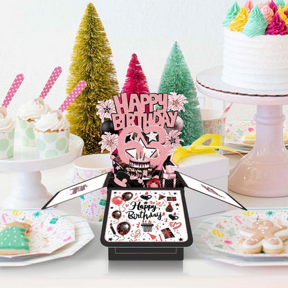 70th Birthday Card, 70th Birthday Decorations for Women Men, Happy Birthday 3D Cards for 70 Year Old Grandpa Grandma, Birthday Gift Box for Mother Dad