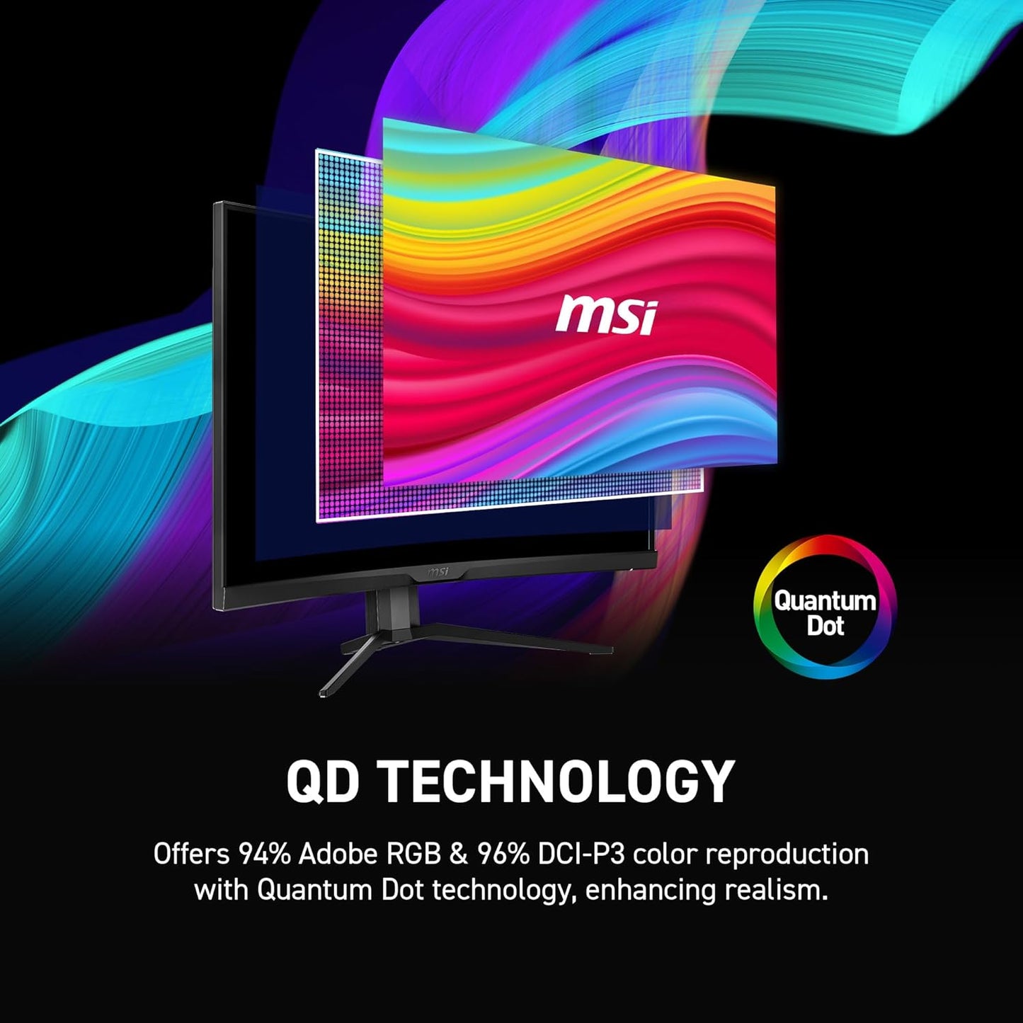 MSI Optix MAG342CQR 1500R Curvature 21:9 Aspect Ratio Narrow Bezel 1ms 3440x1440(UWQHD) 144Hz Refresh Rate Tilt/Swivel/Height/Pivot Adjustment 34" AMD Freesync Gaming Curved Monitor, Black, Pack of 1