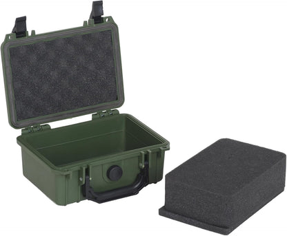 MEIJIA Portable All Weather Waterproof Protective Hard Case,Camera Case with Customizable Fit Foam, Fit use of Drones, Cameras, Equipments, 8.12"x6.56"x3.56" (Black)