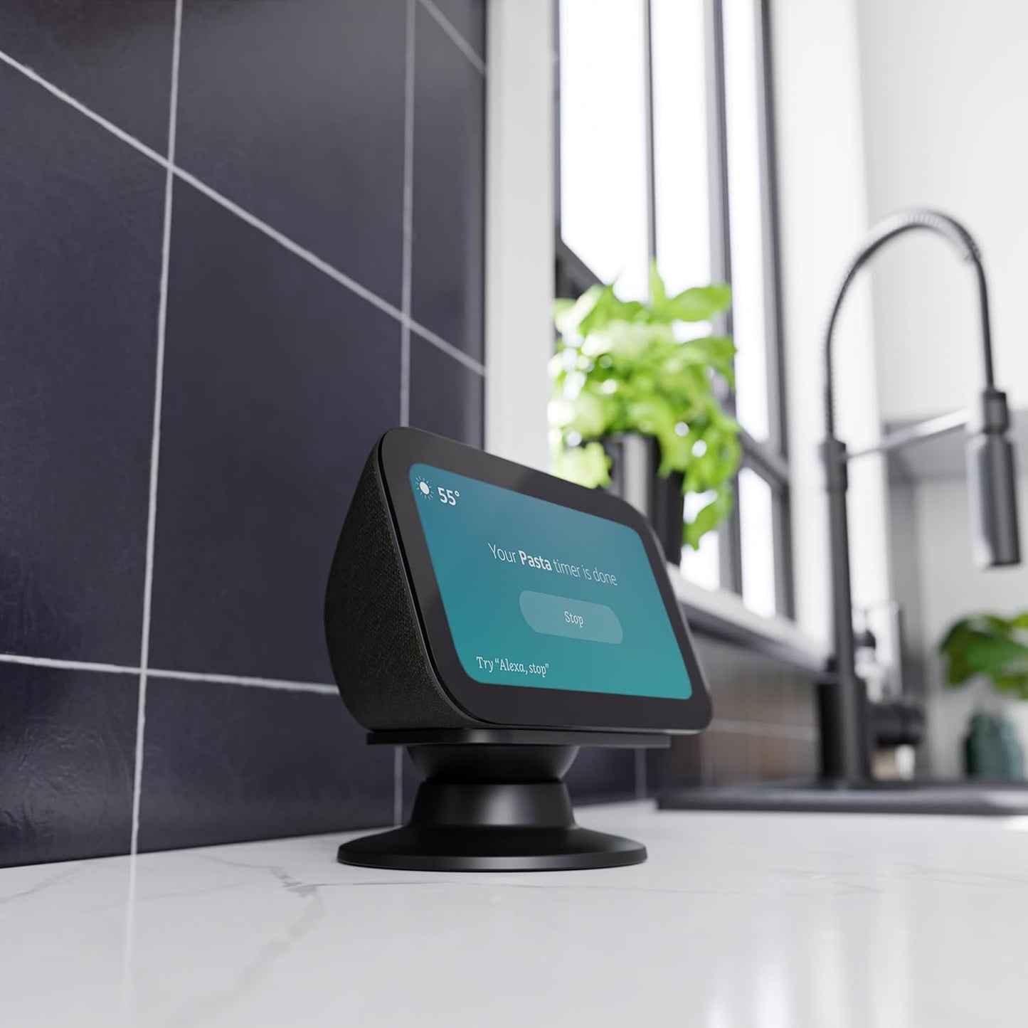 Made for Amazon Tilt + Swivel Stand for Echo Show 5 (3rd Generation), 2023 Release