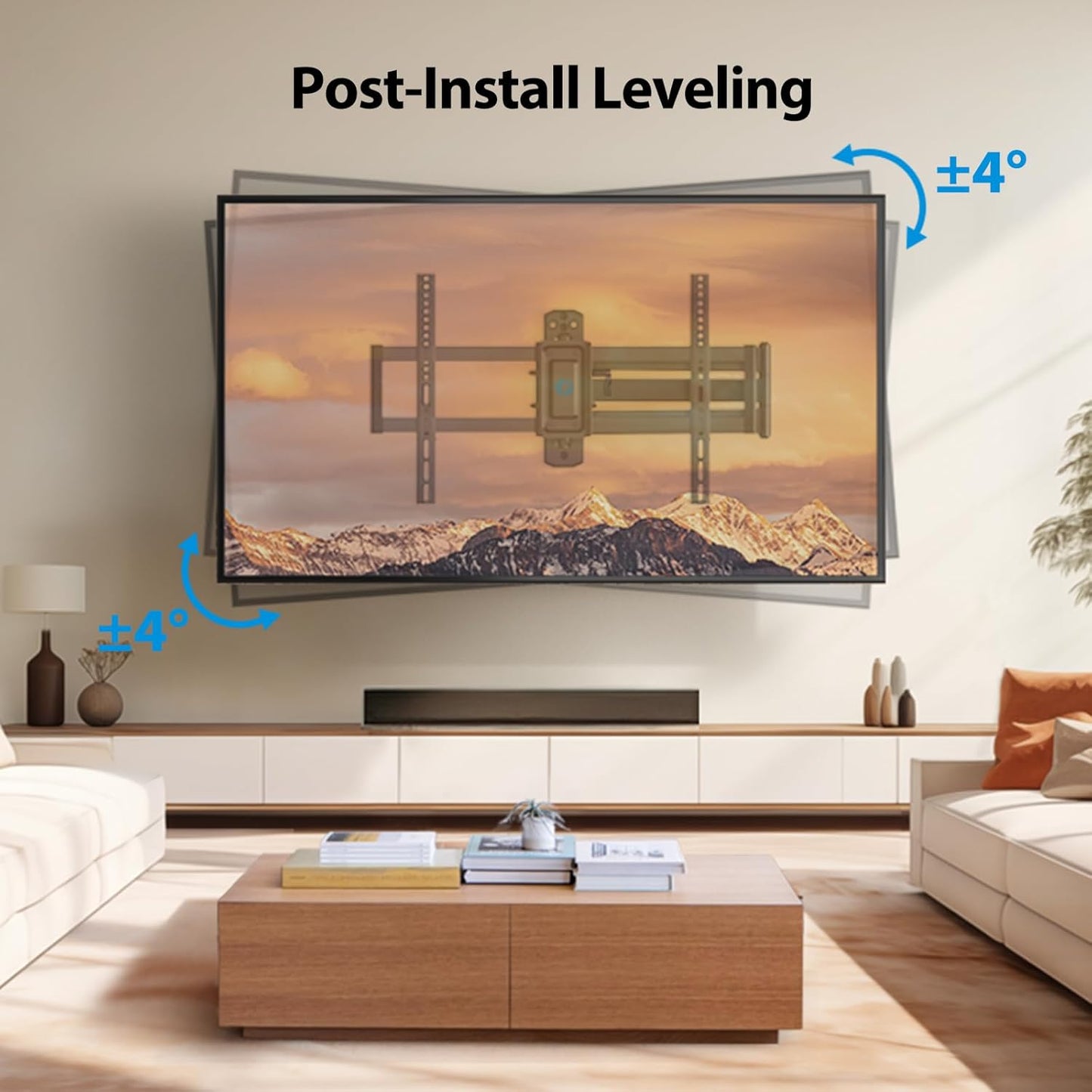 Pipishell Full-Motion Long-Arm TV Wall Mount for 32-75 Inch TVs up to 100 lbs, Wall Mount TV Bracket with 32.37” Extension, Swivel & Tilt, Space-Saving Corner TV Mount, Max VESA 600x400mm, PILF18 - PuriLite