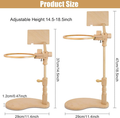 Purilite Select Adjustable Beech Wood Embroidery Hoop Stand