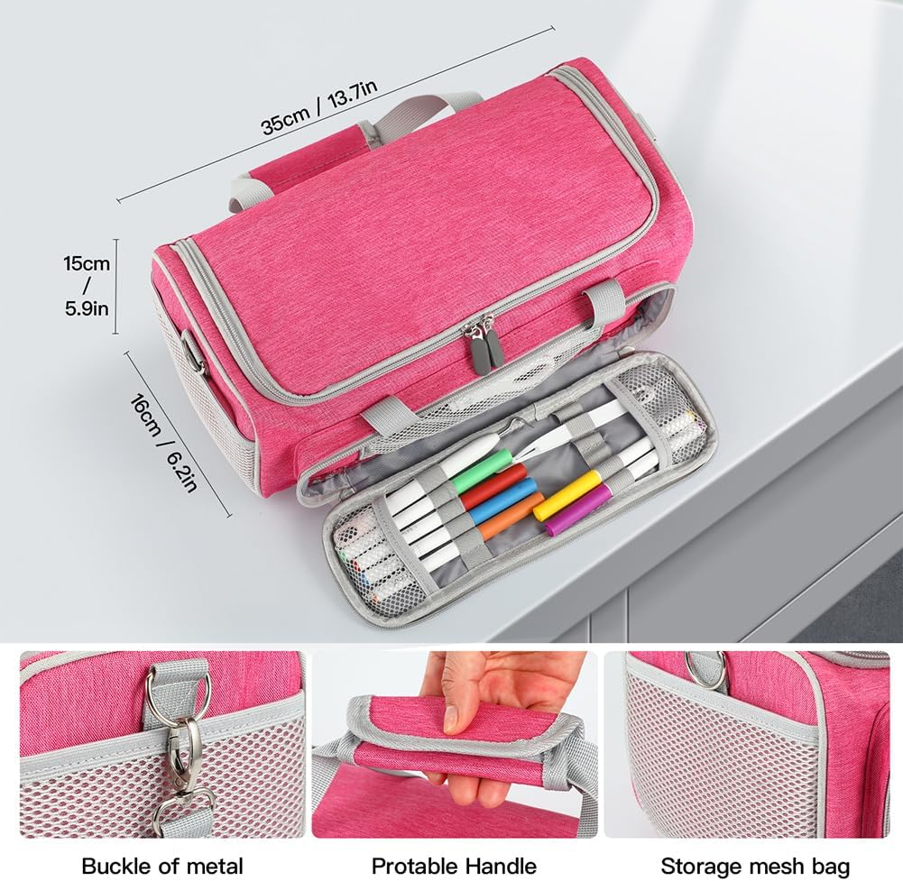 Carrying Case Compatible with Cricut Joy Xtra Smart Cutting Machine, Storage Organizer for Cricut accessories, Travel Storage Bag with Pockets for Craft Tools (Bag only)