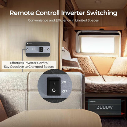 Renogy Pure Sine Wave Inverter 1000w Power Inverter DC 12v to AC 110v, Solar Inverter 12v to 110v Converter with 5V/2.1A USB Port, 2 AC Ports, Remote Controller