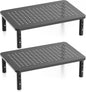 Adjustable Monitor Stand Riser for Desk – 3 Height Levels, Metal PC & Laptop Shelf Organizer, 2-Pack, Ergonomic Desk Storage Solution for Office & Home - PuriLite