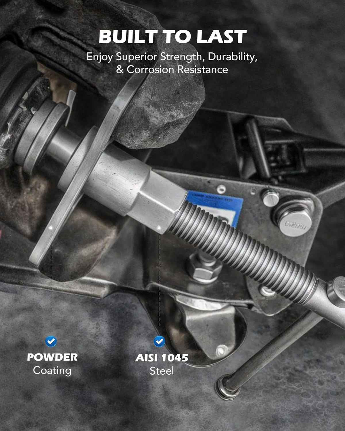 Orion Motor Tech 24pc Brake Caliper Compression Tool Set, Heavy Duty Brake Piston Compressor and Wind Back Tool Kit for Brake Pad Replacement, Universal Disc Brake Caliper Set with Blue Case