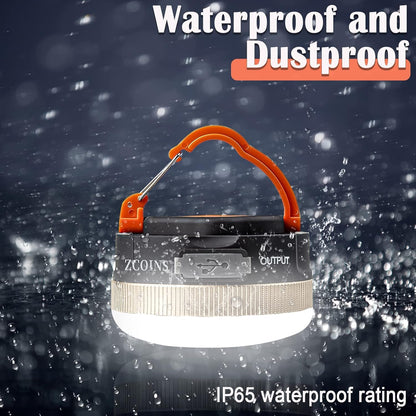 2 Pack Camping Lights Lanterns, USB Rechargeable LED Tent Light with Magnetic Base, 4 Modes with Hook, Portable Waterproof Outdoor Camping Lantern for Hiking, Fishing, Emergency