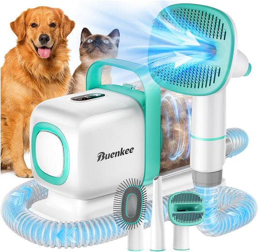 Dog Grooming Vacuum, Dog Vacuum for Shedding Grooming, Low Noise Quiet Dogs Pet Fur Hair Remover Kit, 15kpa Cat Groomer Shedding Brush Attachment Home Cleaning Supplies Set