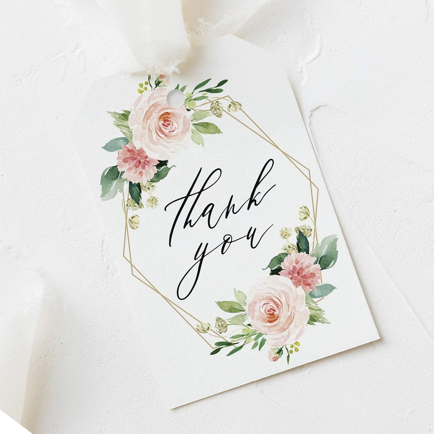 Bliss Collections Thank You Cards - Cards for Weddings, Receptions, Bridal Showers, Baby Showers, Graduations, Special (Rustic Greenery - 25 pieces)