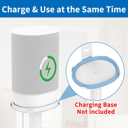 Yibracki Heavy Duty Floor Speaker Stand for Sonos Move, Move 2 - Metal, Universal Fit, White - 2952fb01-cb82-4888-a20f-4292af543512