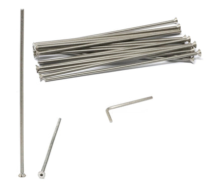 iexcell 5 Pcs M8 x 80mm Thread Pitch 1.25 mm Stainless Steel 304 Hex Socket Flat Head Cap Screws Bolts Kit