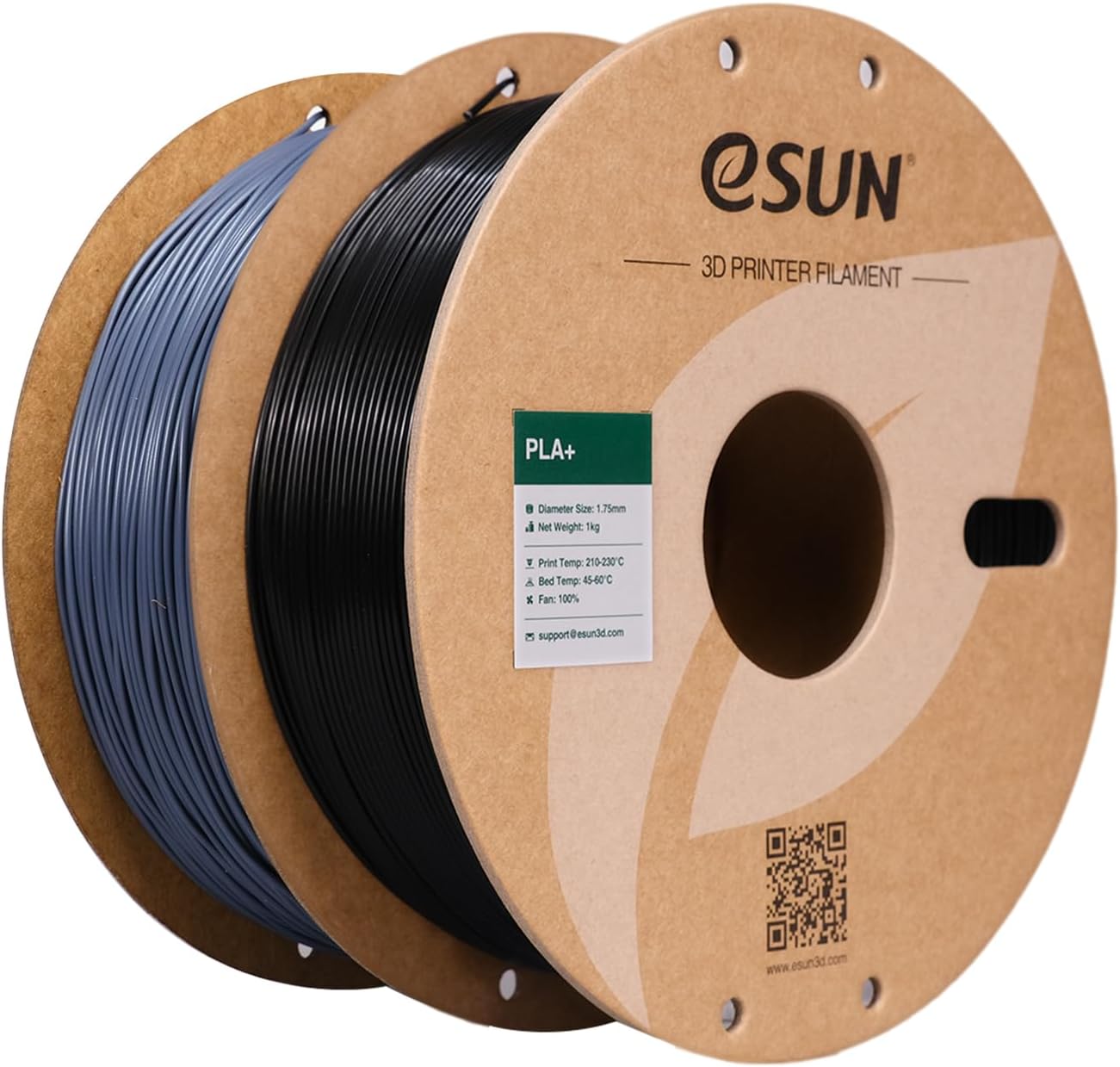 eSUN PLA Plus Filament 1.75mm, PLA Pro PLA+ 3D Printer Filament, Dimensional Accuracy +/- 0.03mm, 2.2 LBS (1KG) Spool 3D Printing Consumables for Most FDM 3D Printers, Black