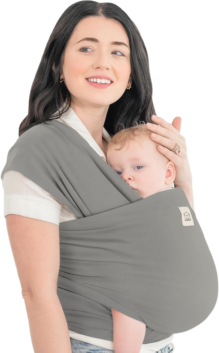 KeaBabies Baby Wrap Carrier - All in 1 Original Baby Carrier Newborn To Toddler Sling, Easy to Wear, Hands Free Bonding, Lightweight, Breathable Infant Wraps (Trendy Black)
