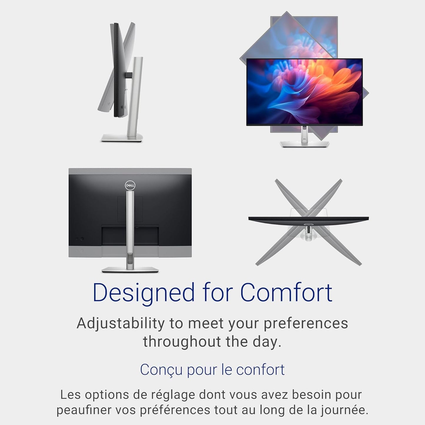 Dell 24 Monitor - P2425H - 23.8 Inch Full HD (1920 × 1080), 100Hz Refresh Rate, Comfortview Plus, 99% sRGB, IPS Panel, 1500:1, Tilt/Swivel/Pivot/Height, 3-Year Advanced Exchange Service - Black
