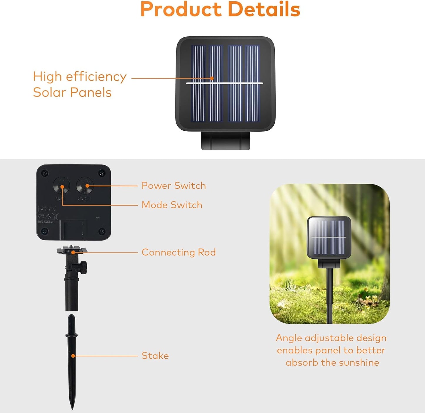 OHLUX 3 Pack Solar Lights Outdoor, Total 300LED Dusk to Dawn Solar Fairy Lights Waterproof, 8 Modes Copper Solar Christmas Lights for Outdoor Patio Garden Wedding Tree(Warm White)