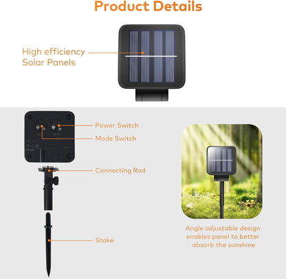 OHLUX 3 Pack Solar Lights Outdoor, Total 300LED Dusk to Dawn Solar Fairy Lights Waterproof, 8 Modes Copper Solar Christmas Lights for Outdoor Patio Garden Wedding Tree(Warm White)