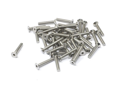 iexcell 5 Pcs M8 x 80mm Thread Pitch 1.25 mm Stainless Steel 304 Hex Socket Flat Head Cap Screws Bolts Kit